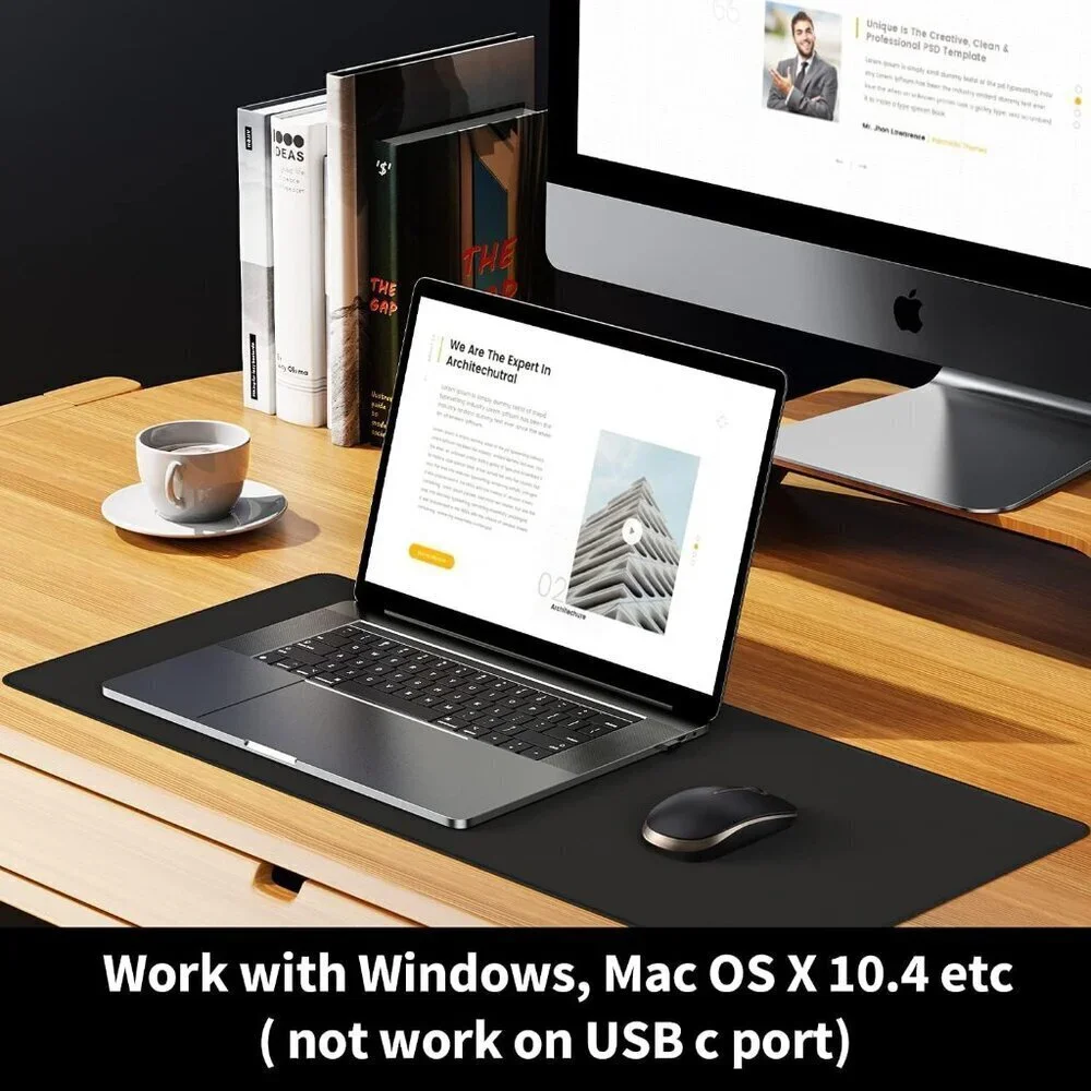 ✨ Mouse Wireless 2.4G Slim Portable Computer with Nano Silent Optical Laptop